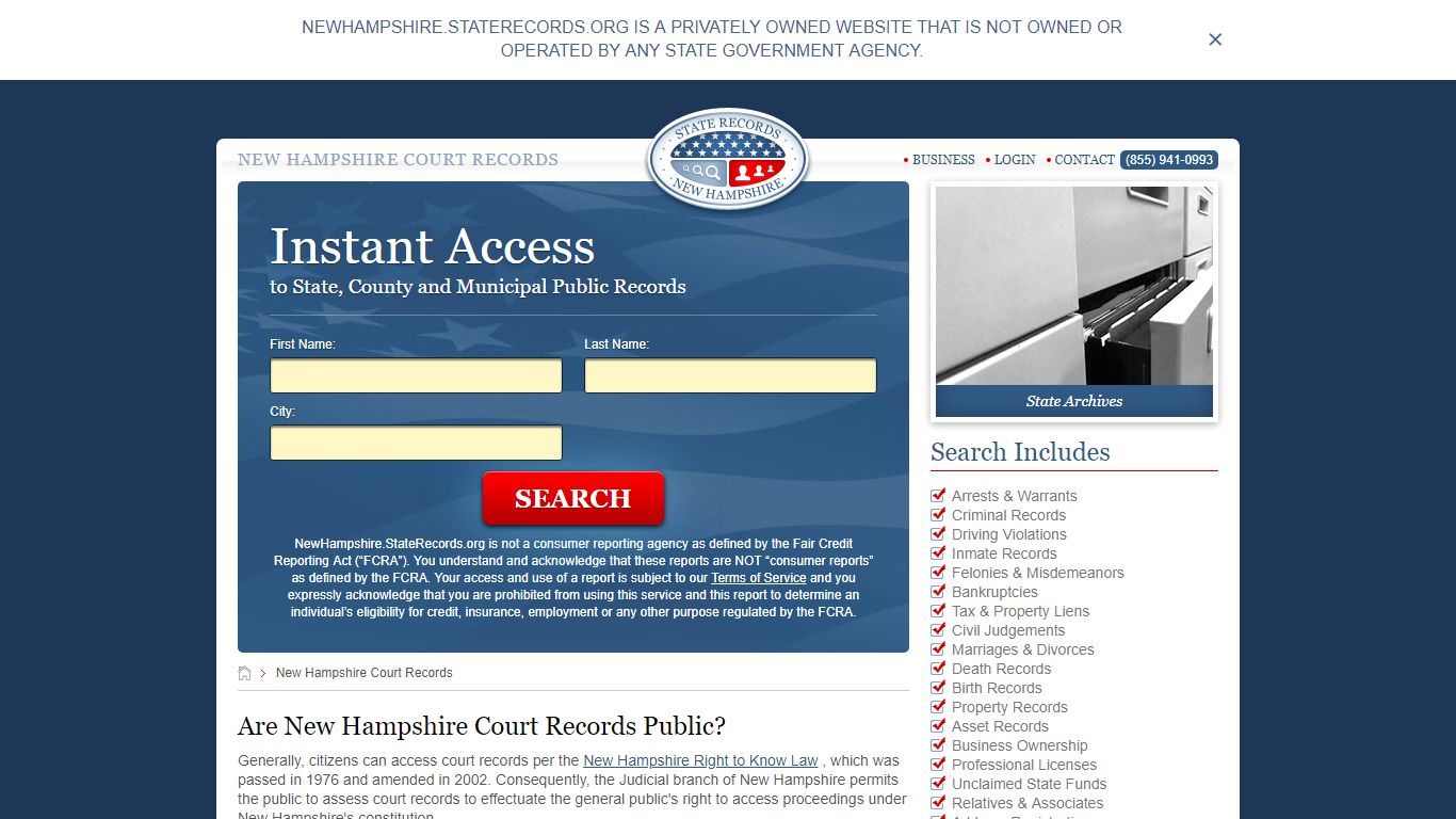 New Hampshire Court Records | StateRecords.org